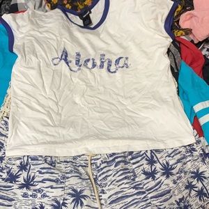 Aloha crop top summer outfit